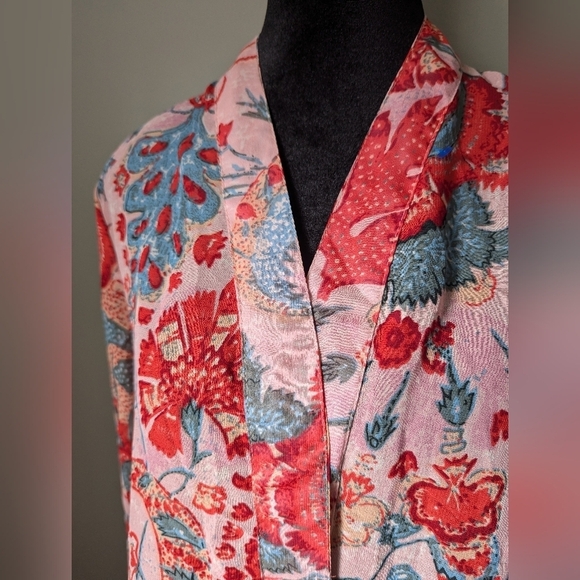 Boho Hippie Flowy Long Sleeve Kimono - Picture 5 of 8